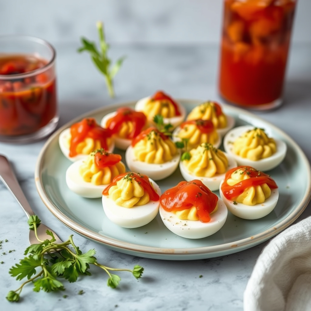 Tori Ritchies Bloody Marys og fylte egg