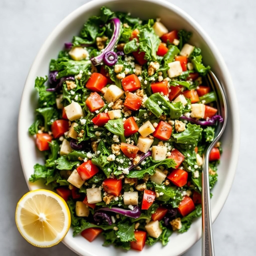 Toscansk grønnkål Caesar-slaw