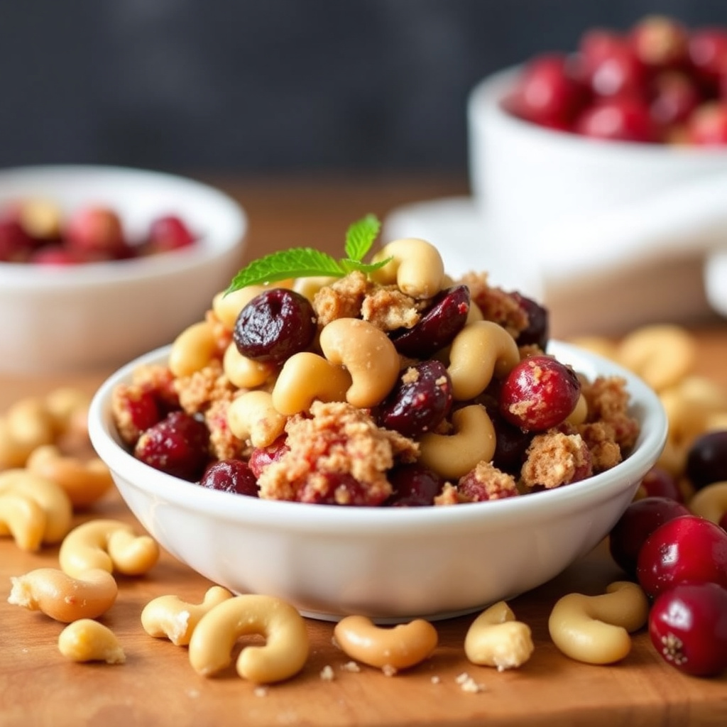 Tranebær- og cashewjumbles