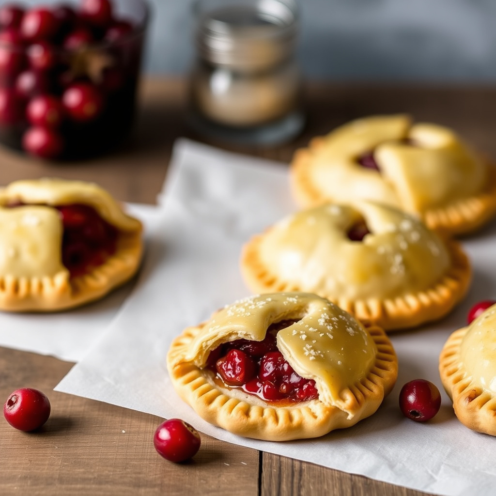 Tranebær- og kvitøyepai med håndstørrelse