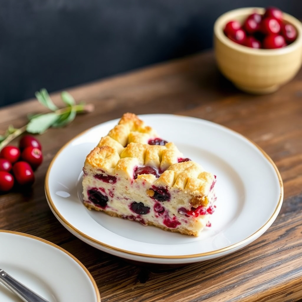 Tranebær- og rømme-kake