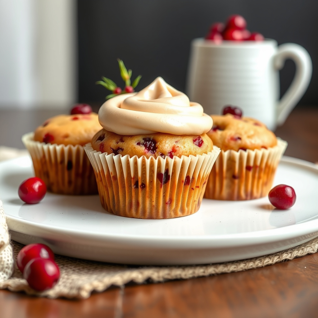 Tranebærcupcakes