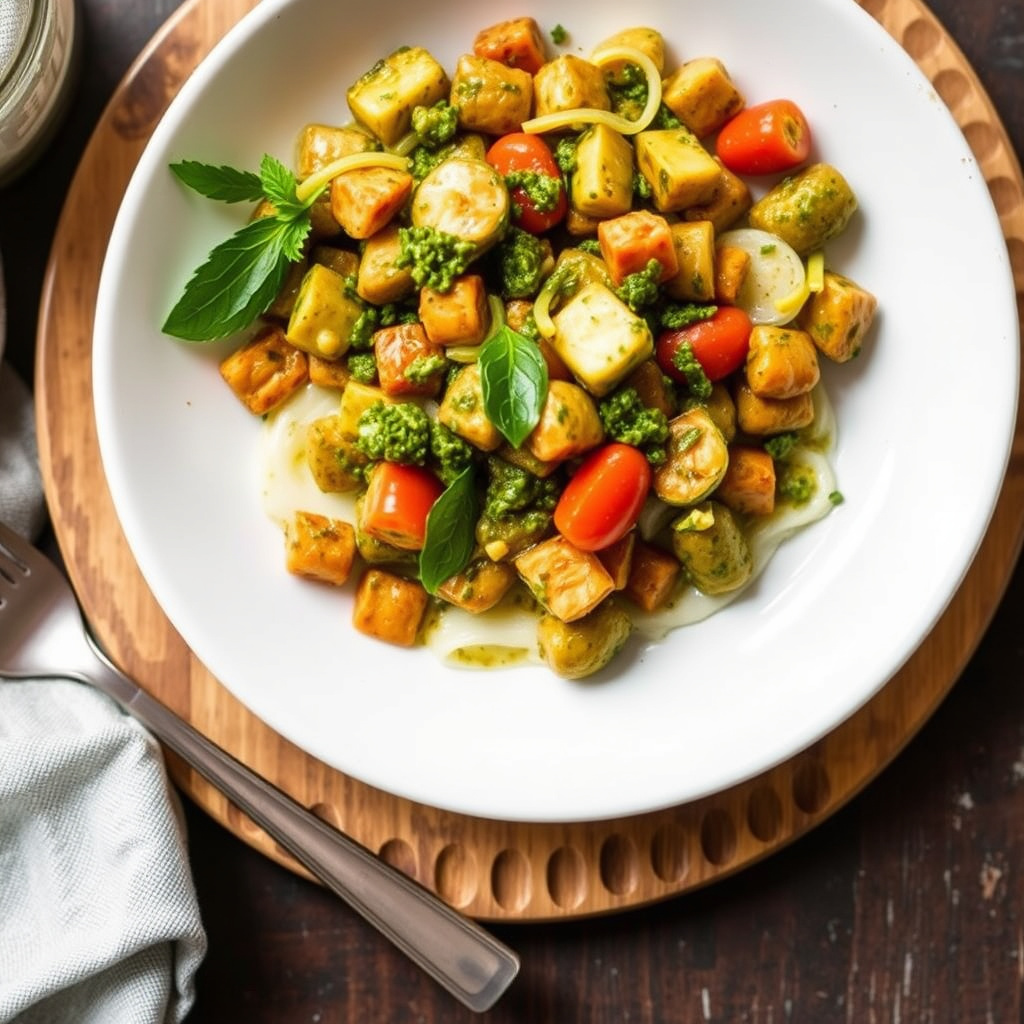 Tre søstre sautert med salviepesto