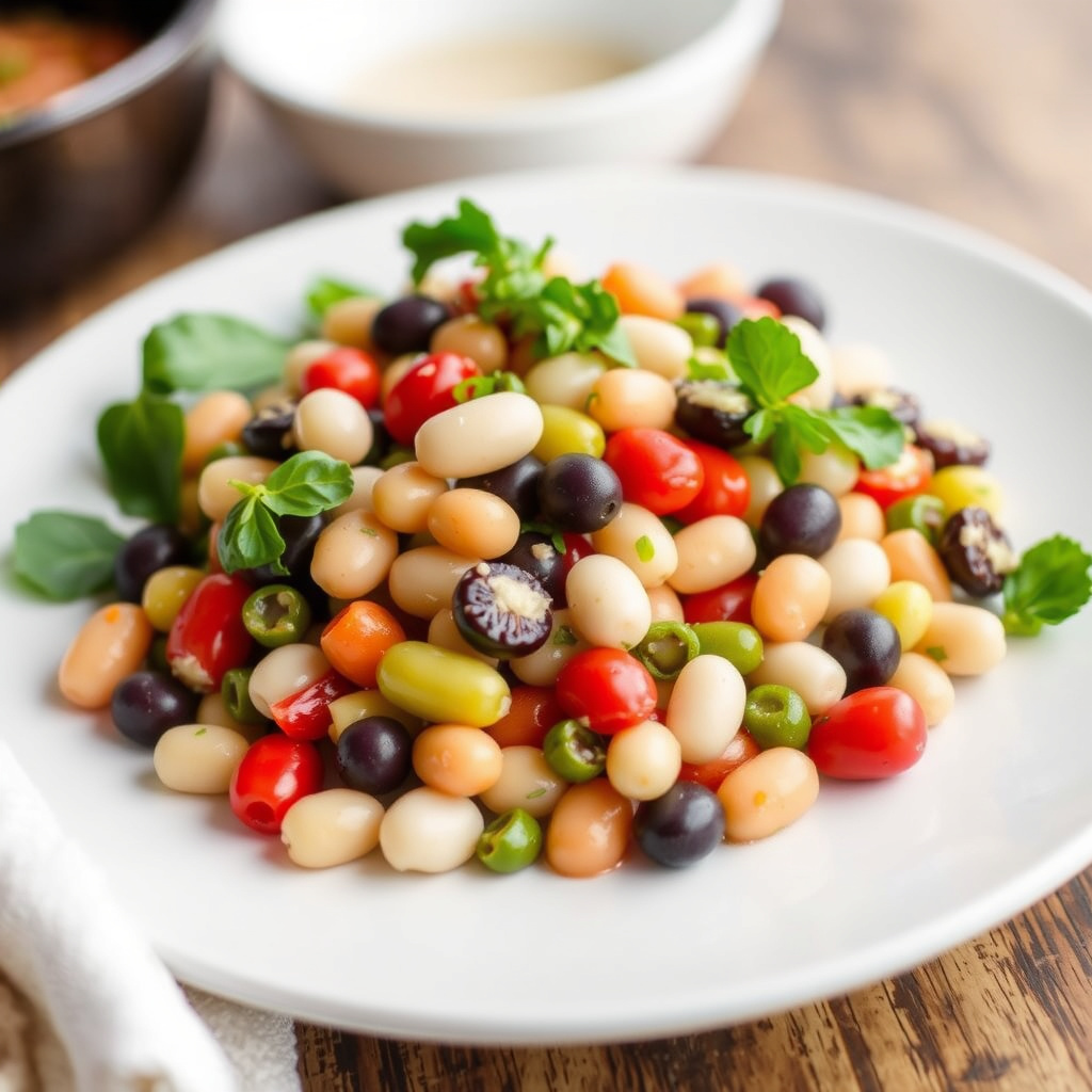 Trefarget bønnesalat