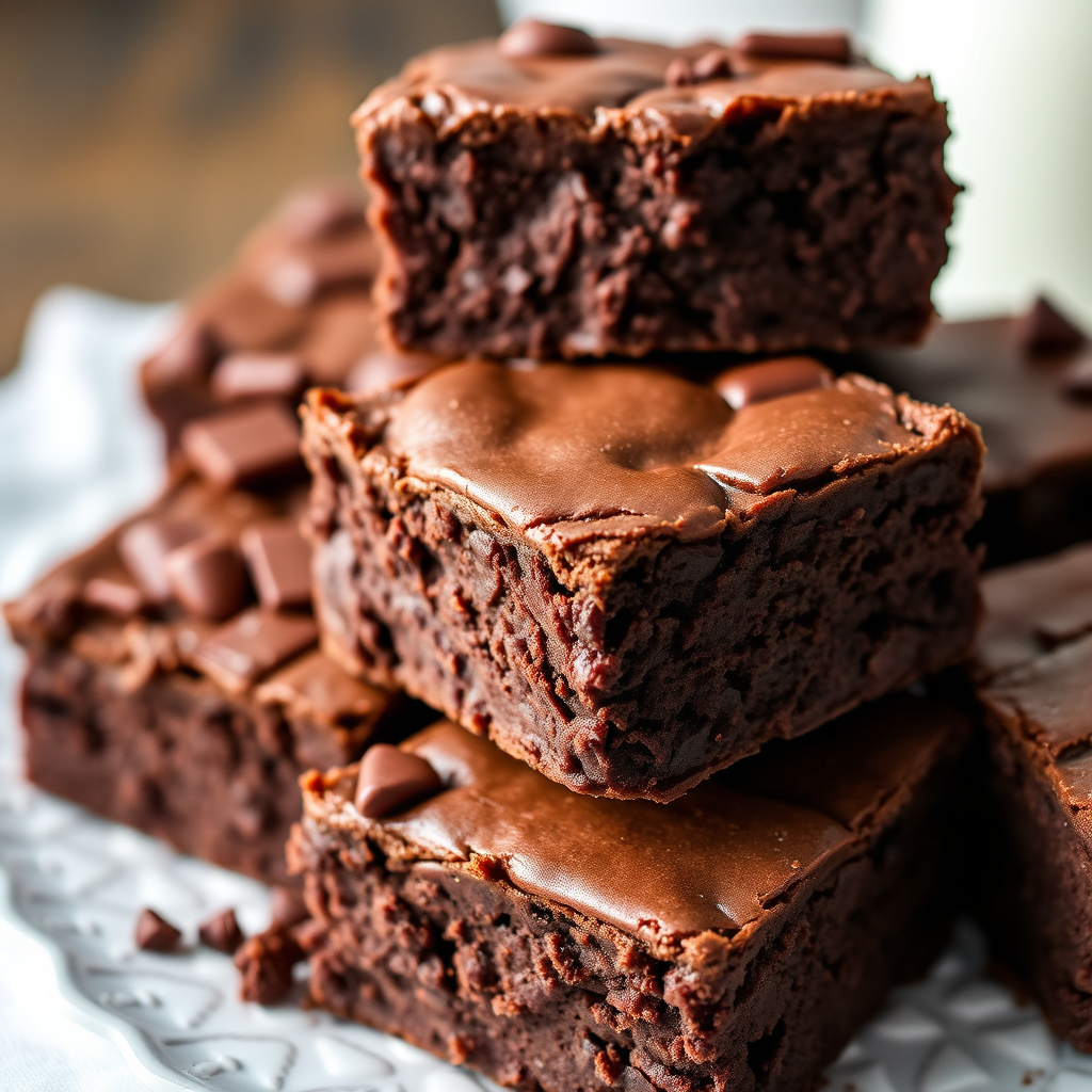 Triple-Chocolate Fudge Brownies