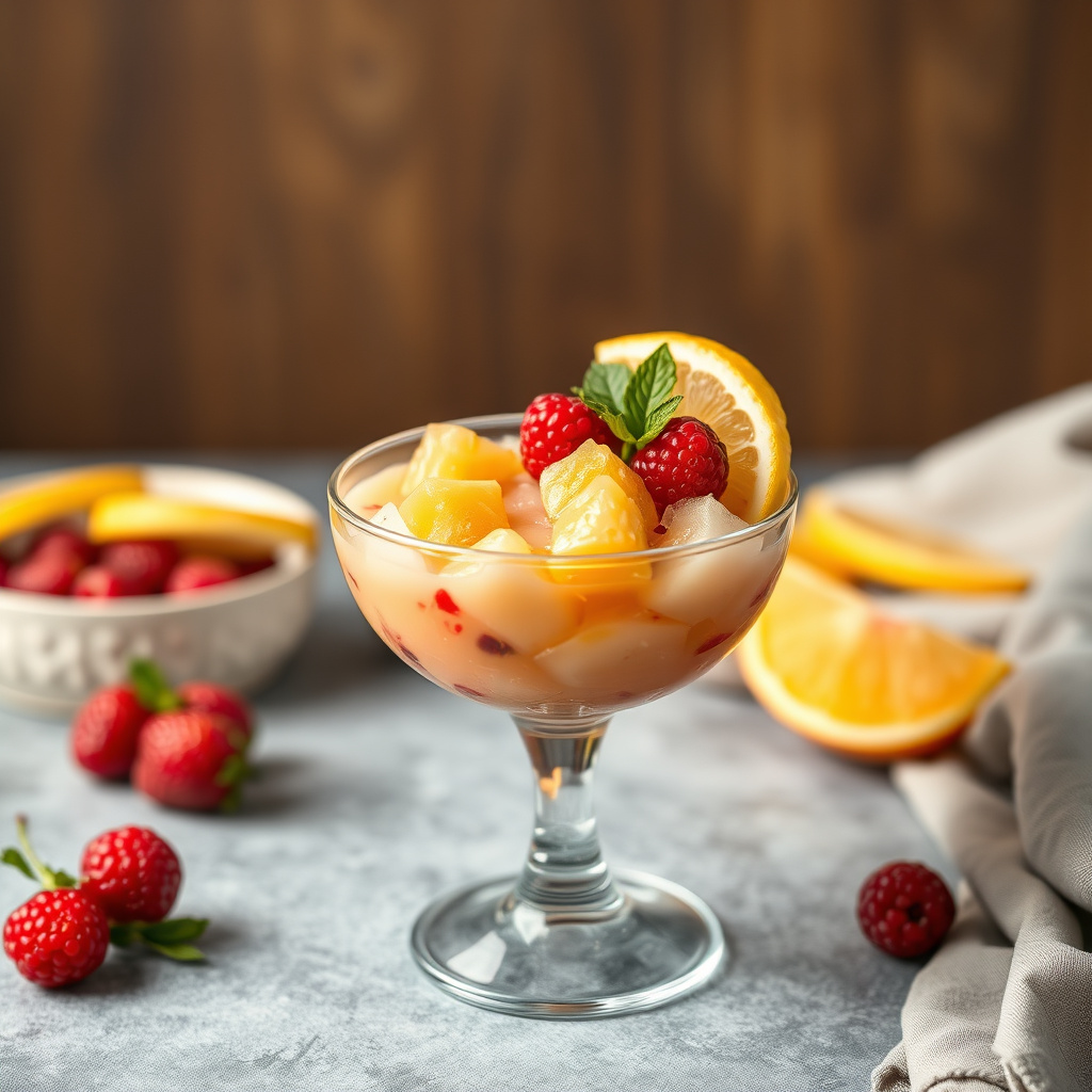 Tropisk charoset med frukt og rødvin