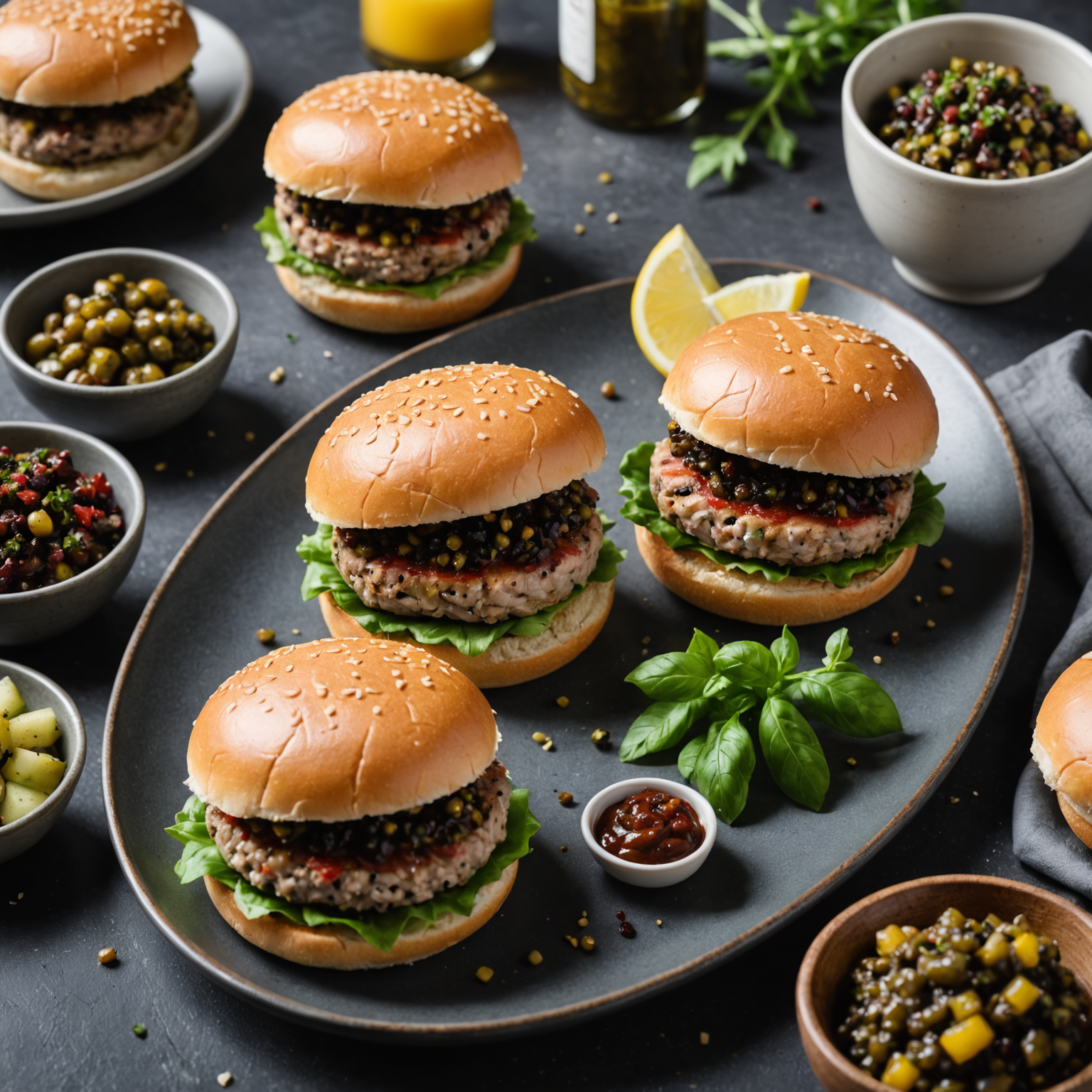 Tunaburgere med tapenade