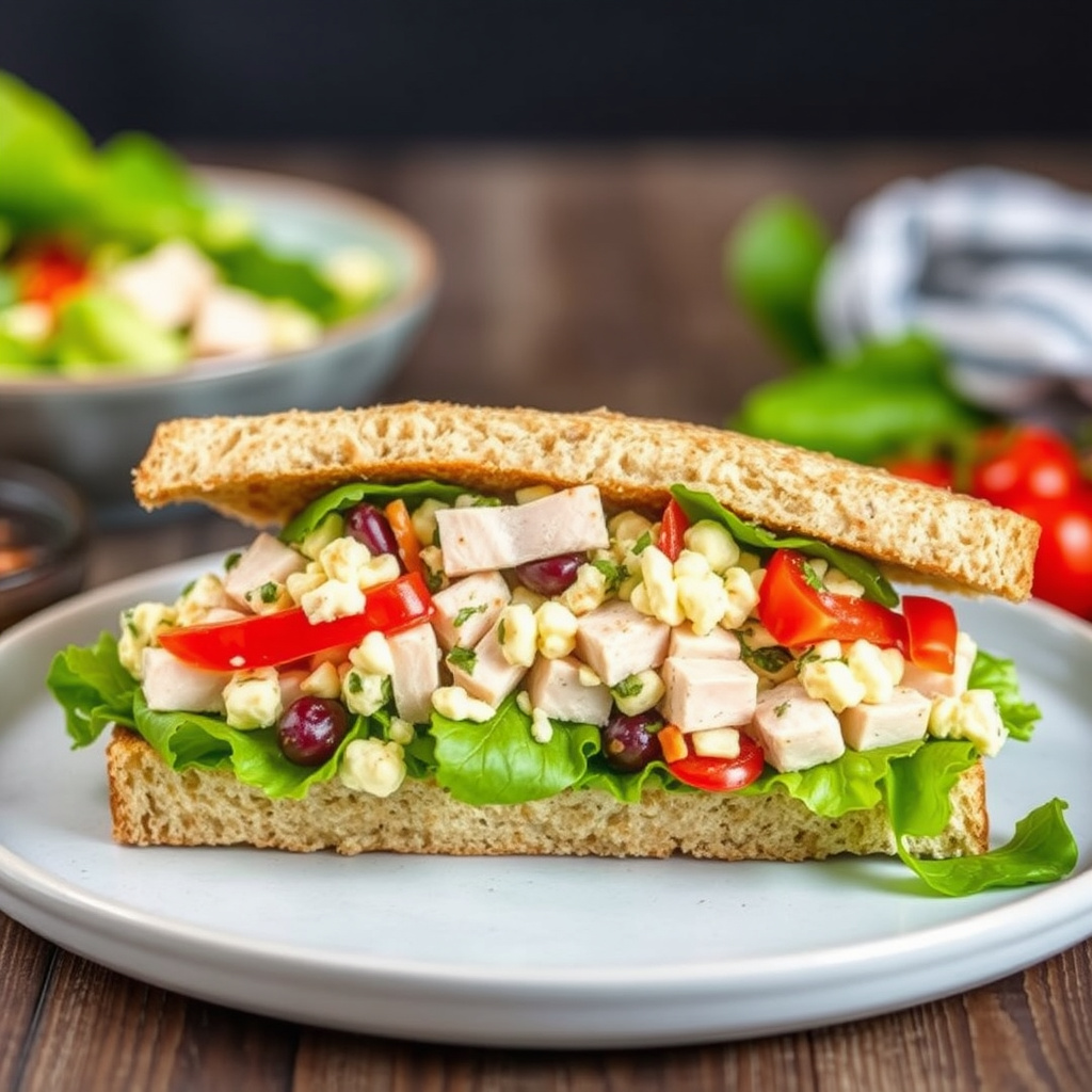 Turkey Cobb-salat-sandwich