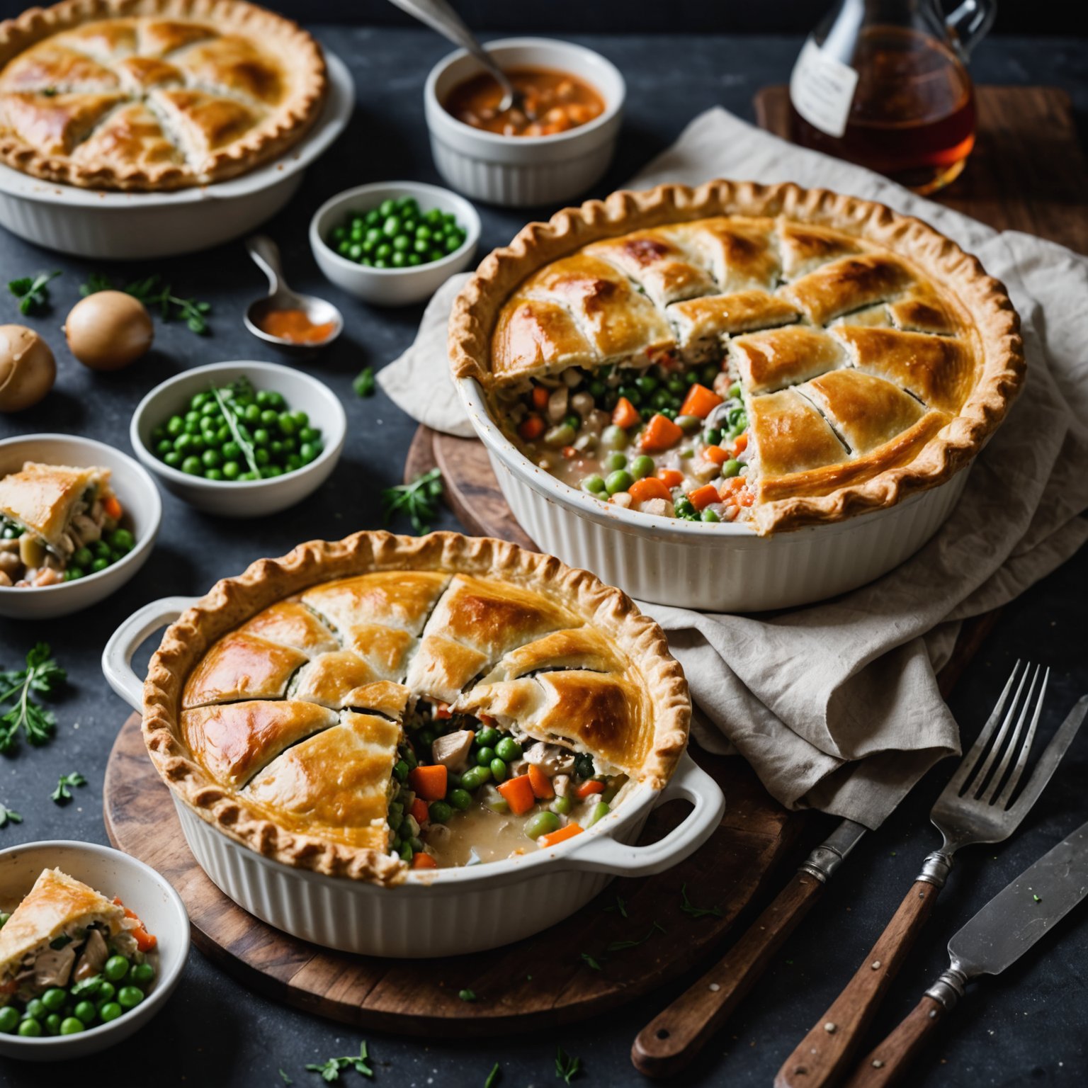 Toskansk kyllingpai med bønner og kål