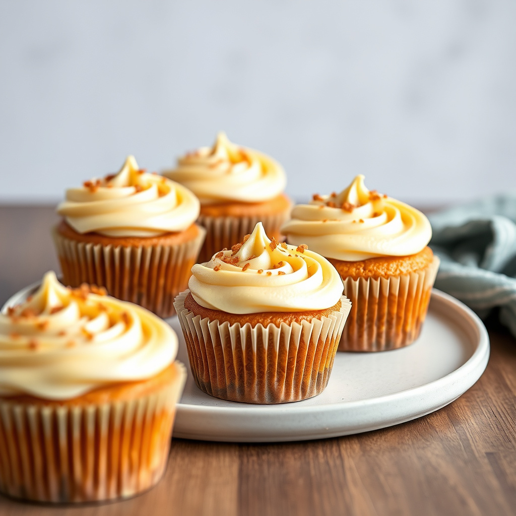 TV-middag cupcakes med kylling, potetmos og grønnsaker