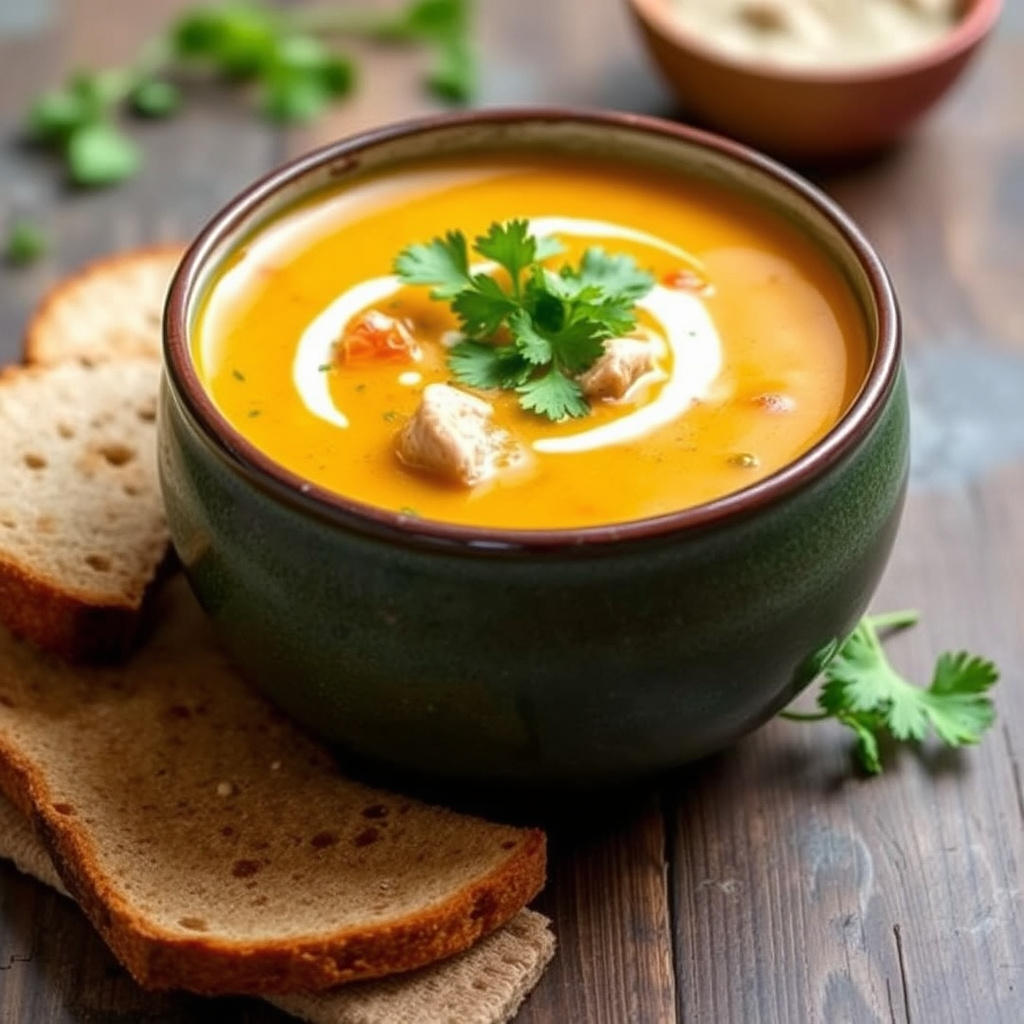 Tyrkia Mulligatawny-suppe med koriander
