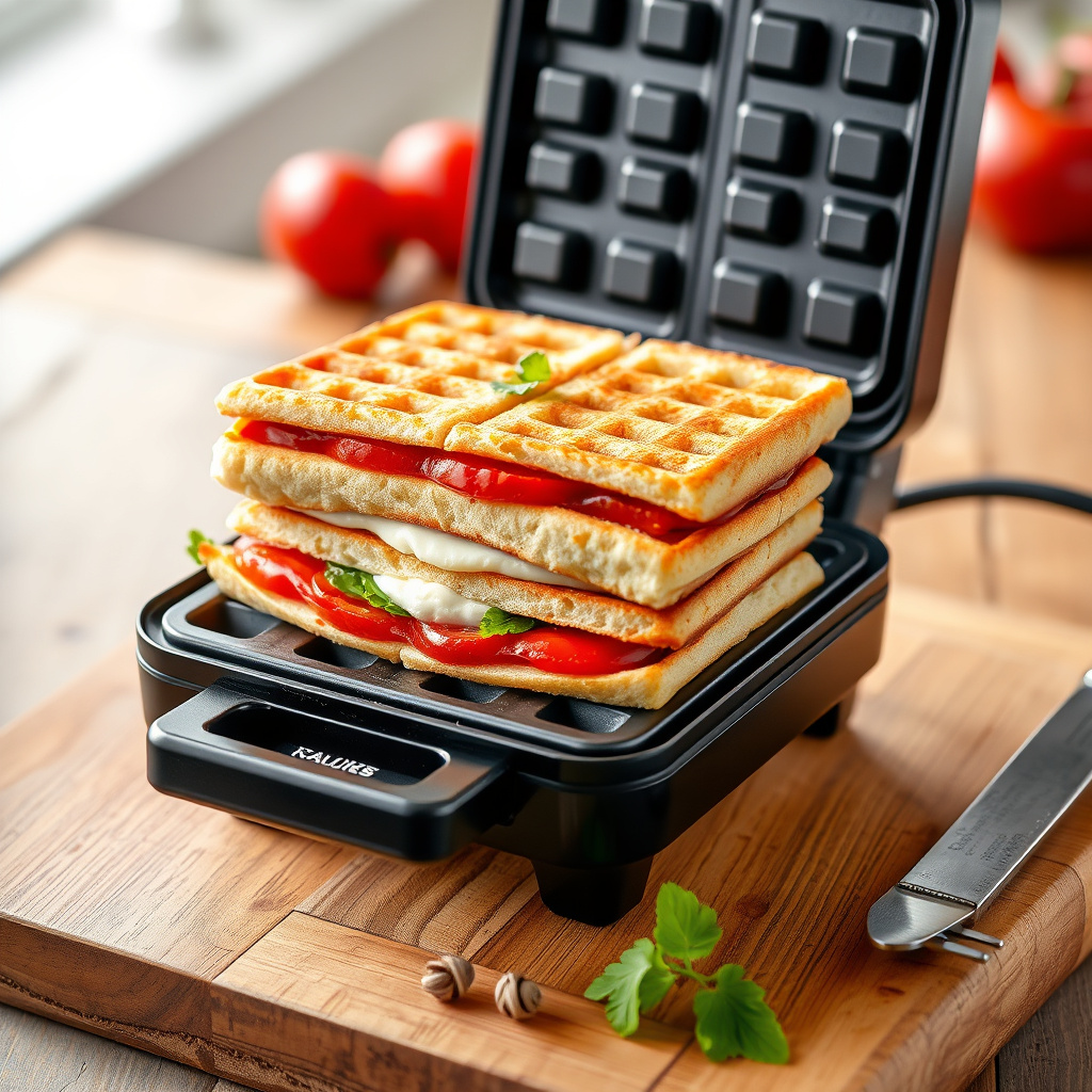 Vaffeljern med panini-funksjon