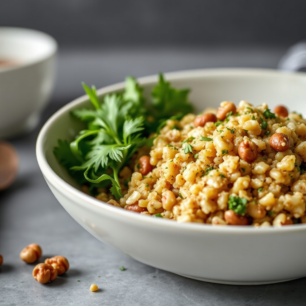 Valnøtt, estragon og bulgur