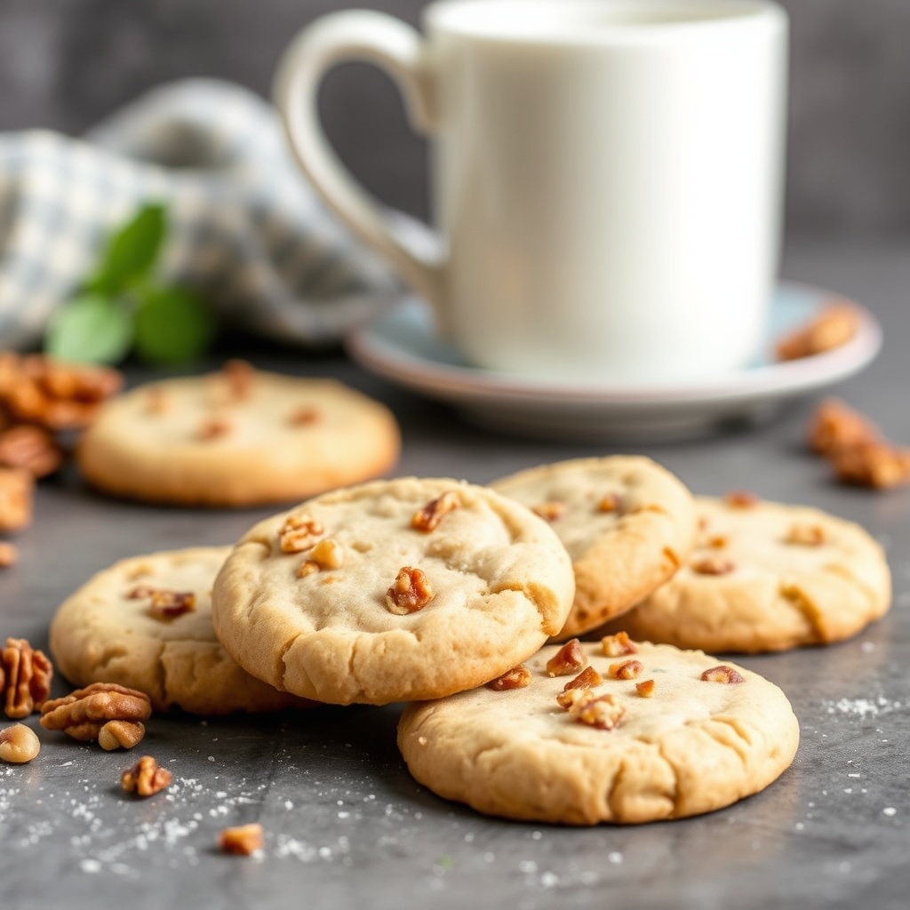 Valnøtt shortbread-kjeks