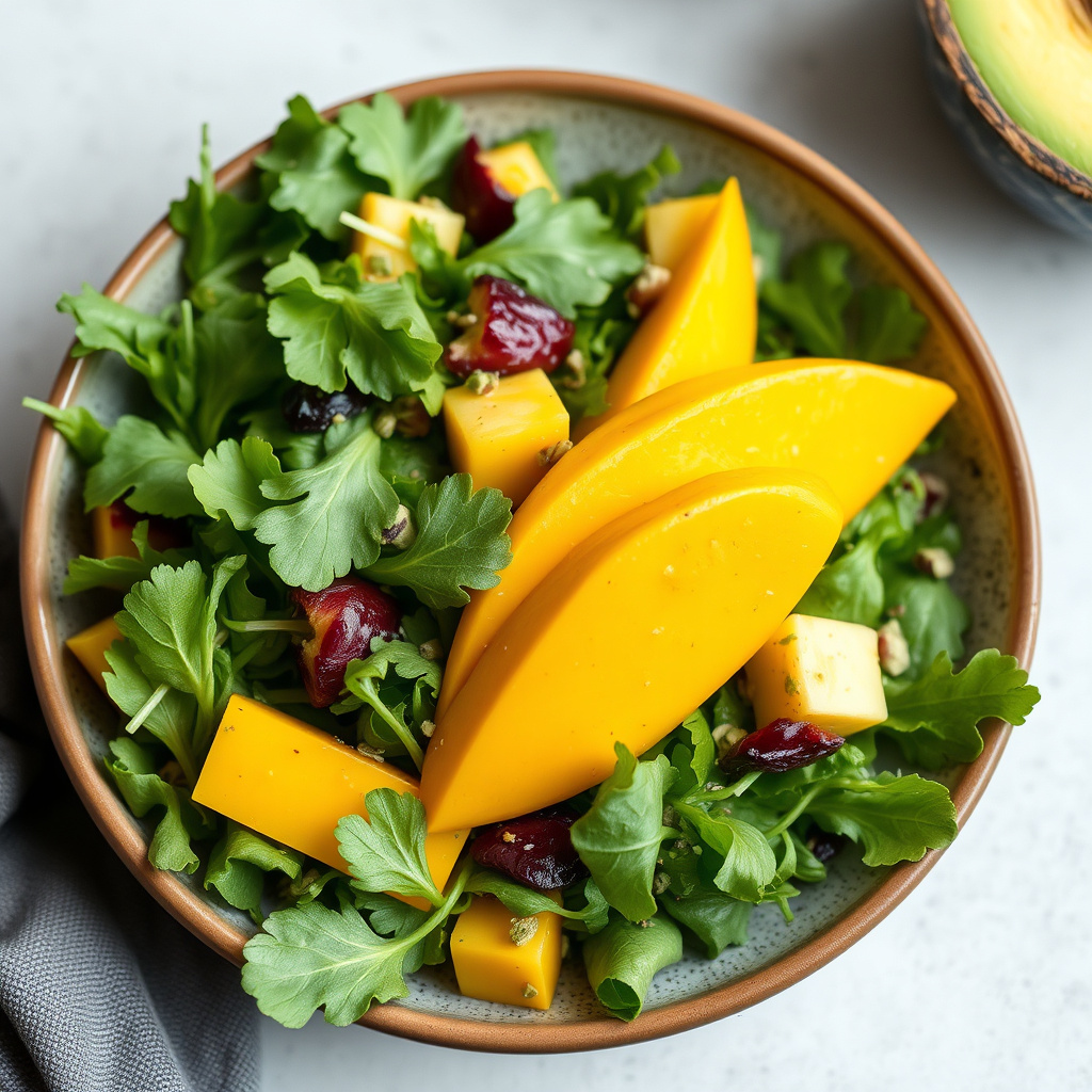 Vannkresse- og mangosalat