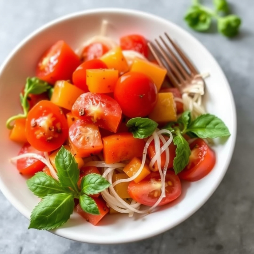 Varm cherrytomatsalat