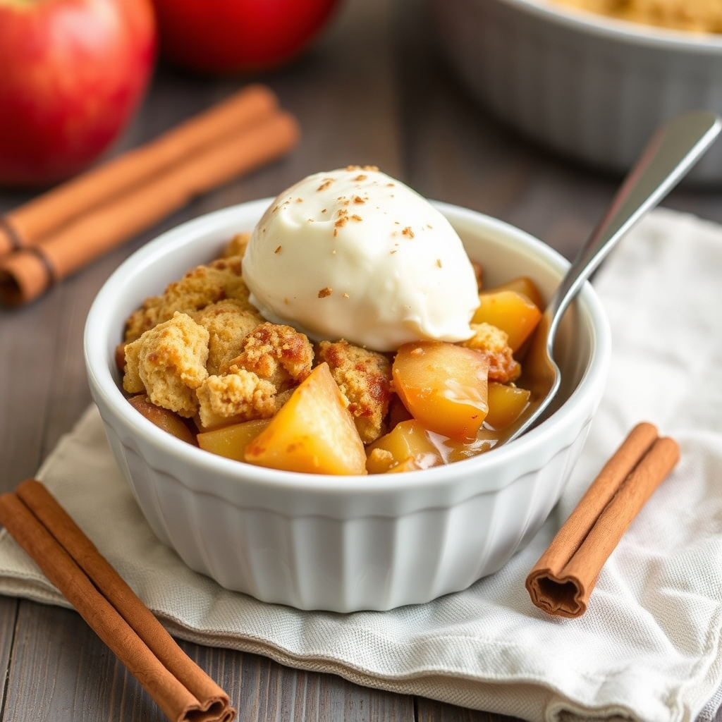 Varm eple- og kanelkake