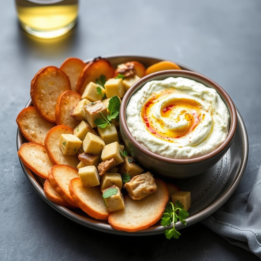 Varm feta-dip med artisjokker