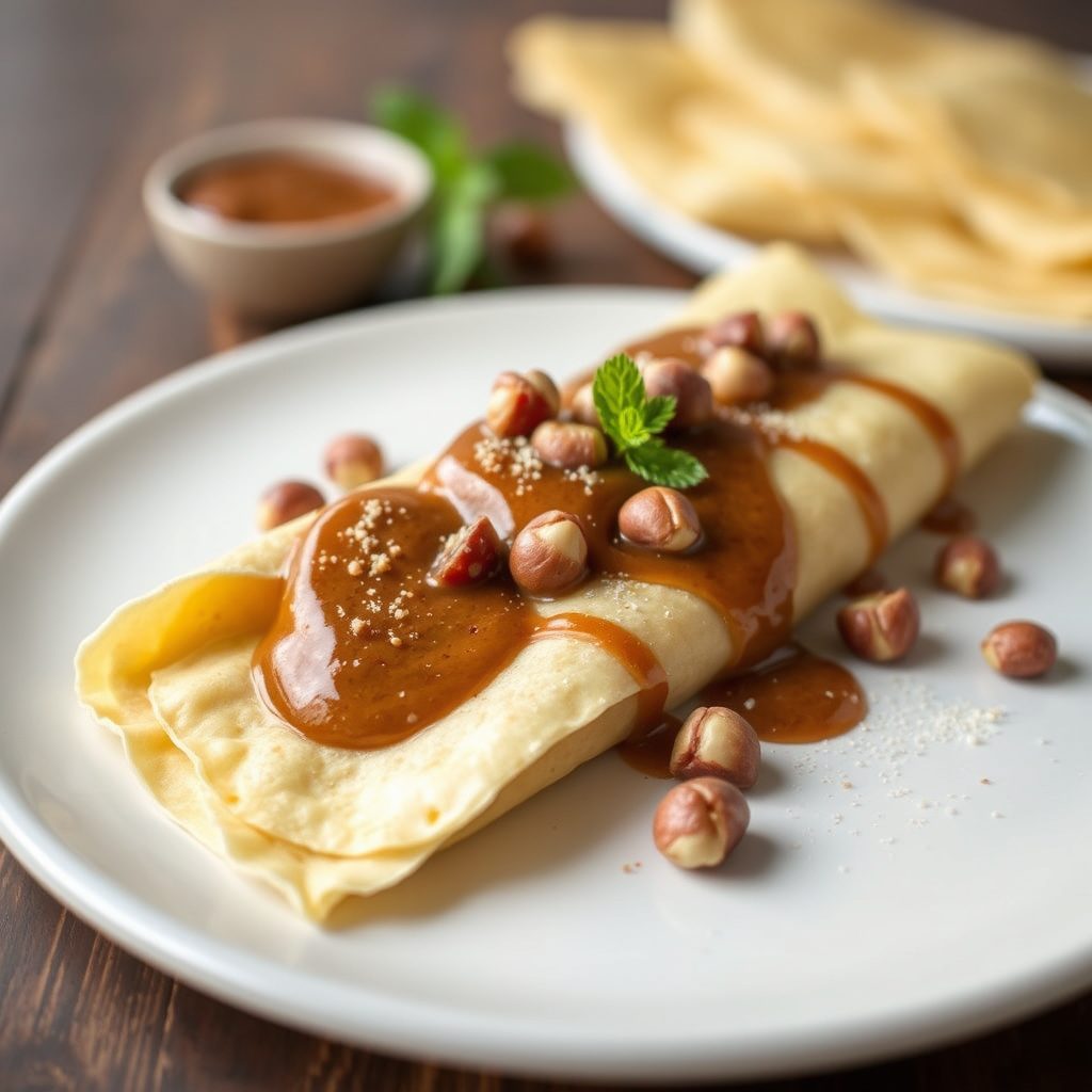 Varmrørte pannekaker med hasselnøttbrun smør