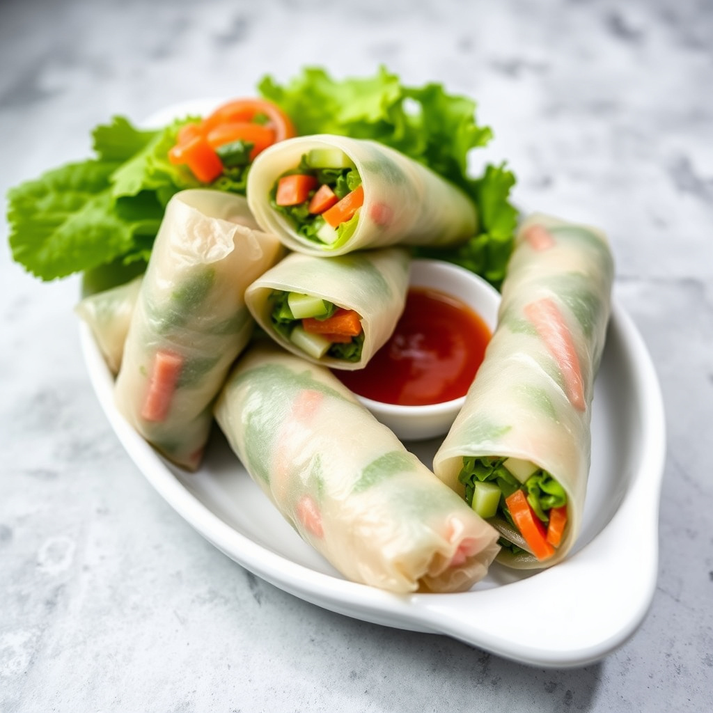 Vårruller med vietnamesisk dippesaus