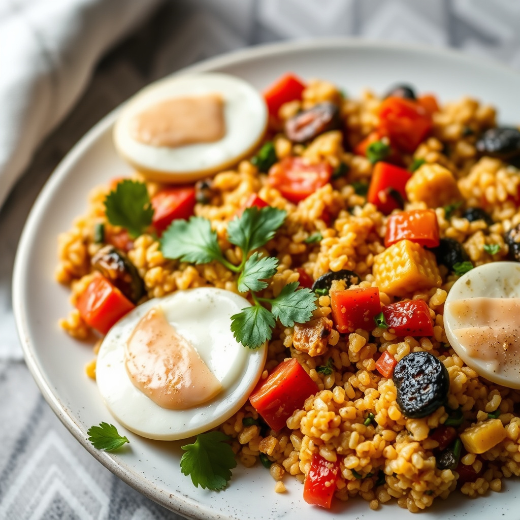 Vegetablesk couscous paella