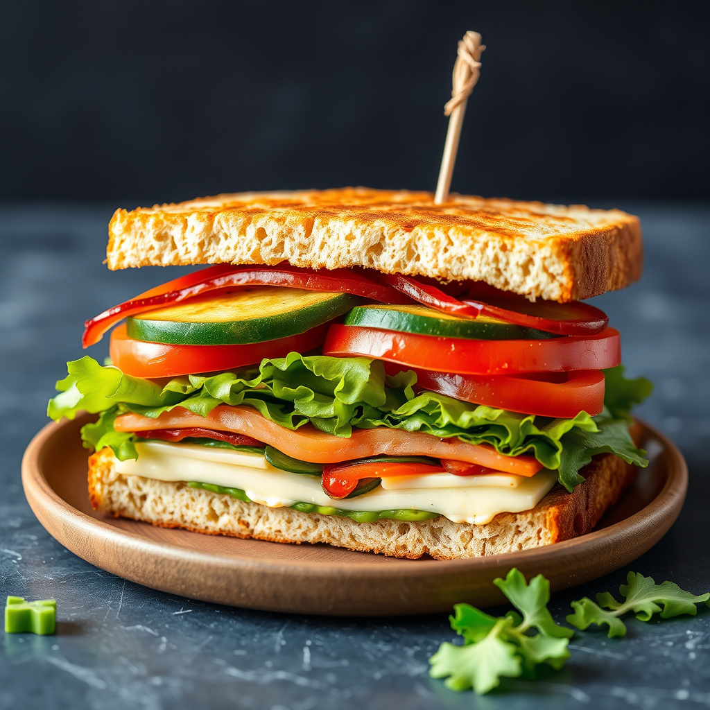Vegetarelskernes club sandwich