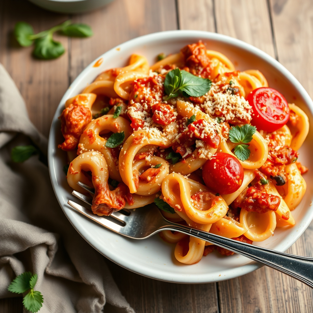 Vegetarisk ovnsbakt pasta