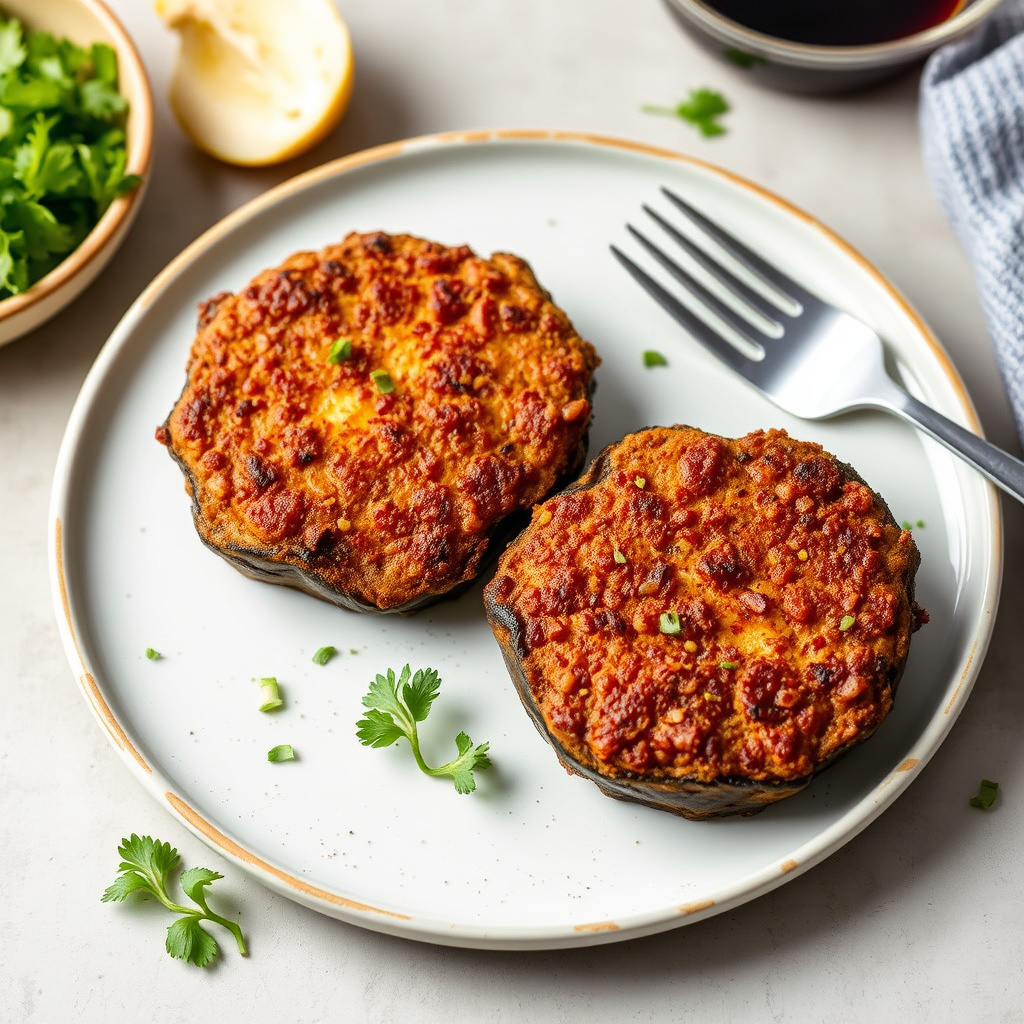 Vegetariske kyllingfriterte portobellobiffer
