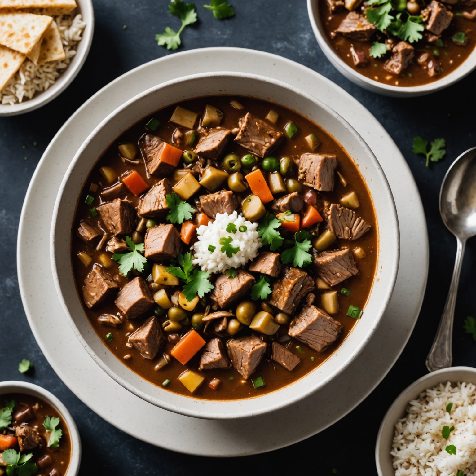 Krydret villkalkun-gumbo