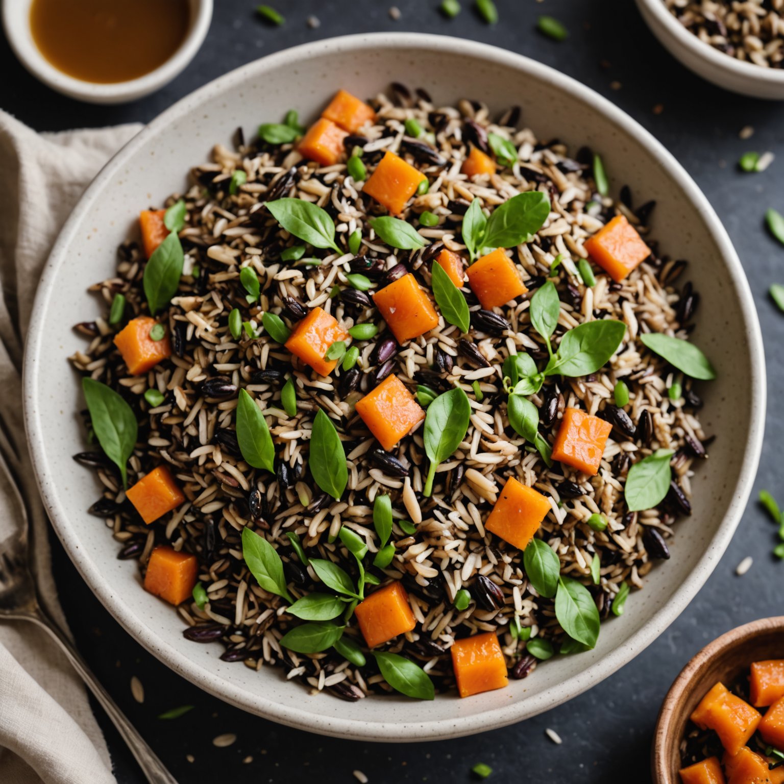 Villrisdressing med bacon og urter