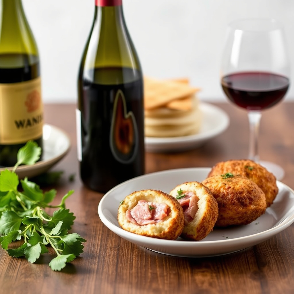 Vin- og skinke-kroketter