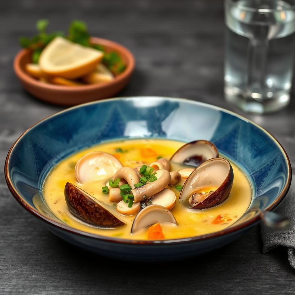 Vongolesuppe: Kamskjellssuppe