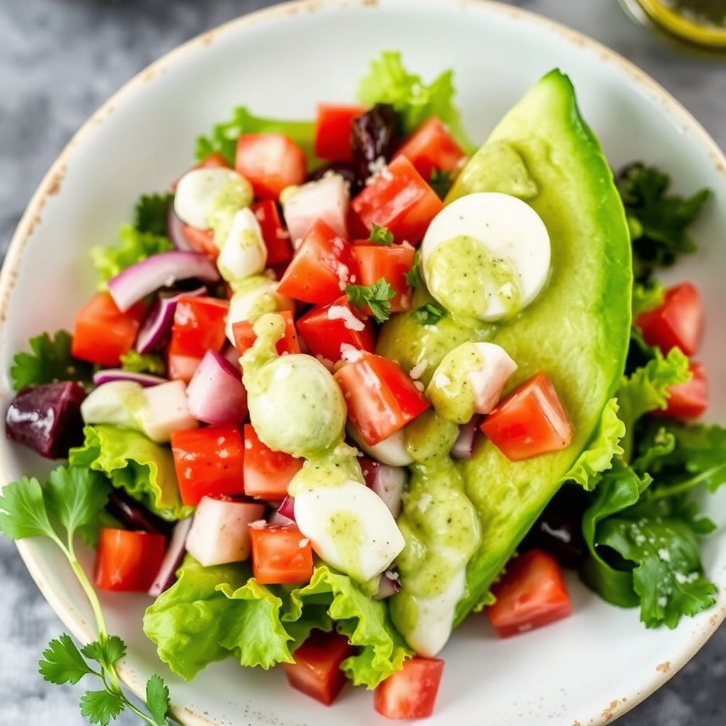 Wedge-salat med grønn gudinne-vinaigrette