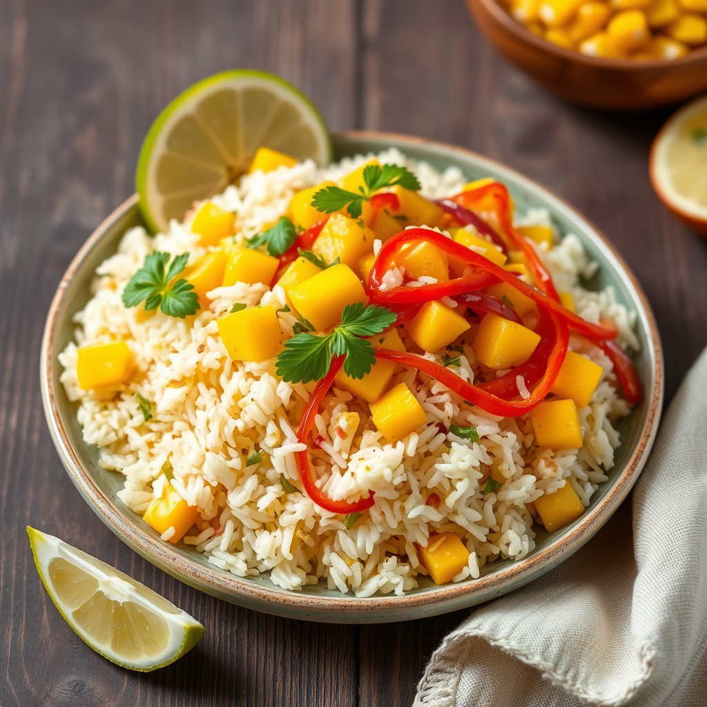 Wehani-ris- og mangosalat