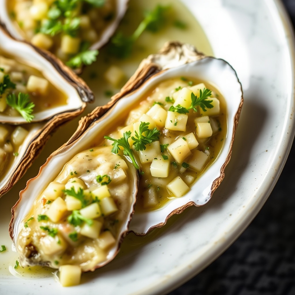 Yachtsmannens østers med fennikel- og koriander-mignonette