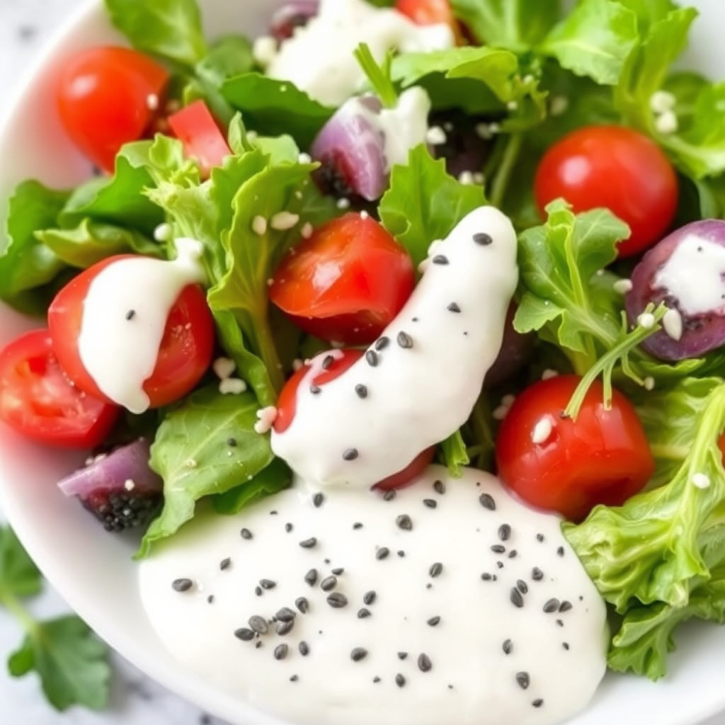 Yoghurtdressing med valmuefrø