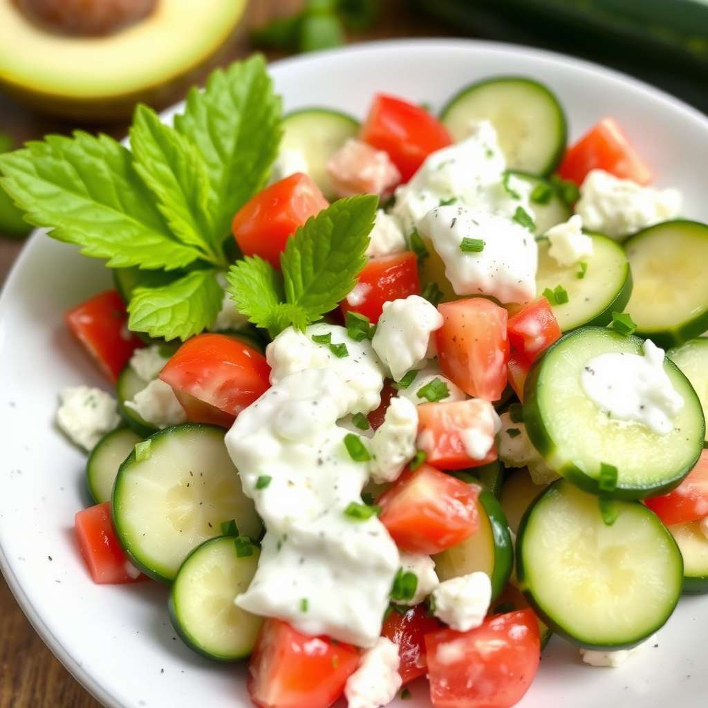 Yoghurtsalat med agurk og dill