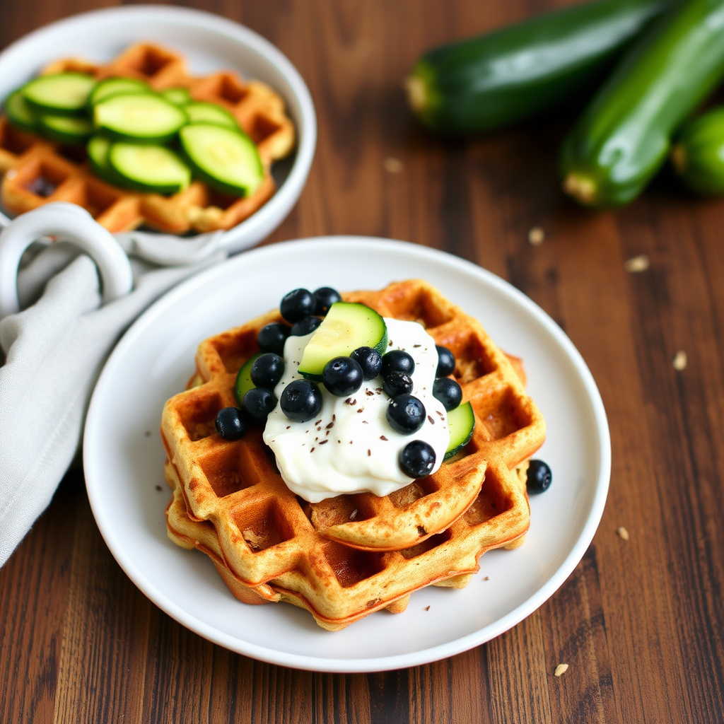 Zucchini havregrynsvafler