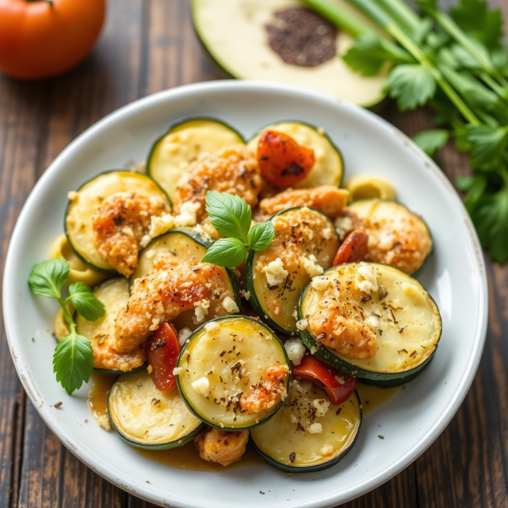 Zucchini og poteter