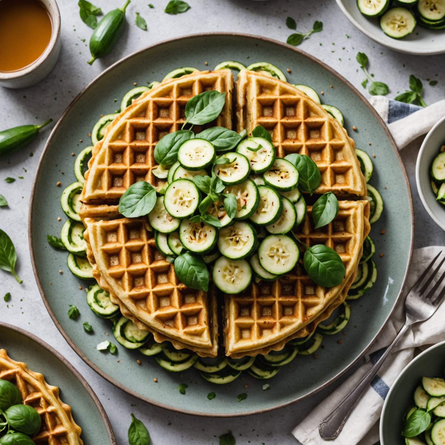 Zucchinivafler (grønne vafler)