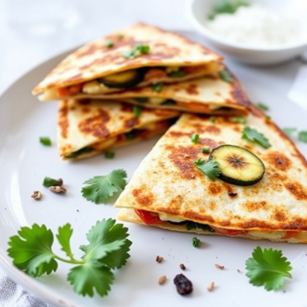 Zucchiniblomsterquesadillas