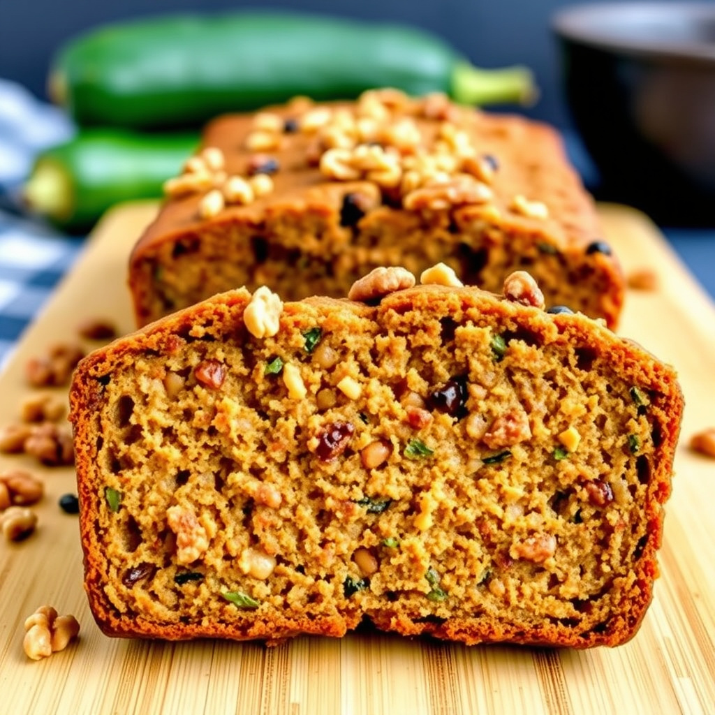 Saftig zucchinibrød med valnøtter